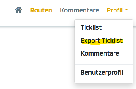 CSV-Export der Tickliste